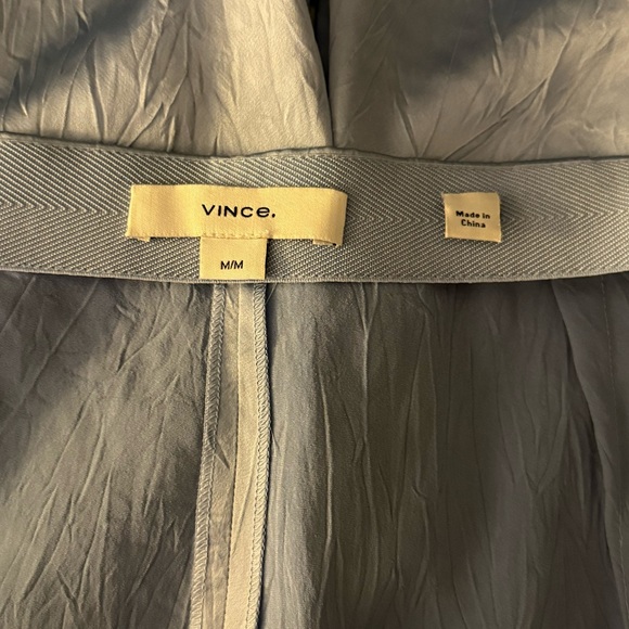 VINCE Textured Satin Wide Leg Pants M - Picture 6 of 6